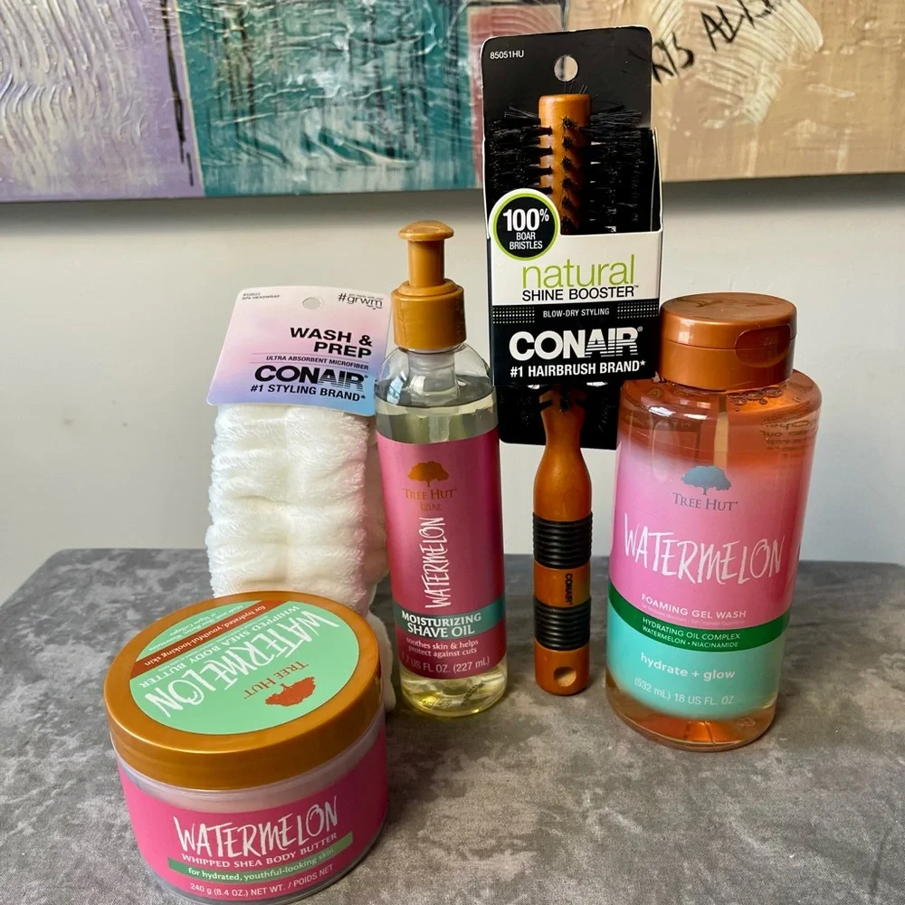 New Tree Hut Watermelon Body Wash Set - Pink & Orange